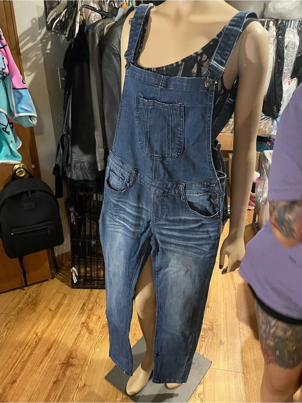 Machine Blue Denim Women's Overalls